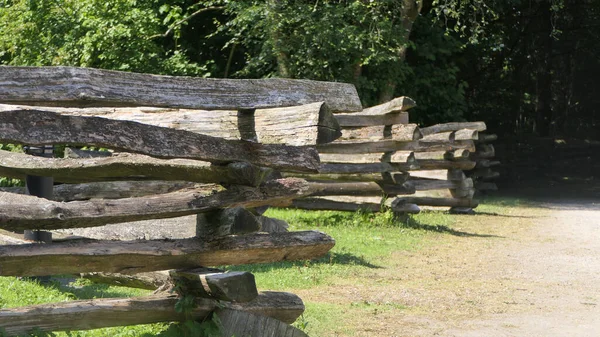Old American Styled Timber Fencing Farm Ranch — Stock Photo, Image