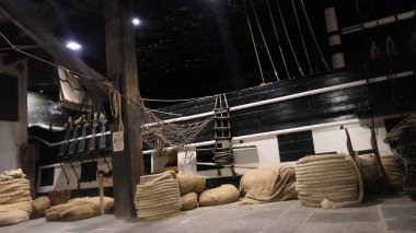The Brig Union Ship reconstruction at The Ulster America Folk Park in Northern Ireland 02-02-22 clipart