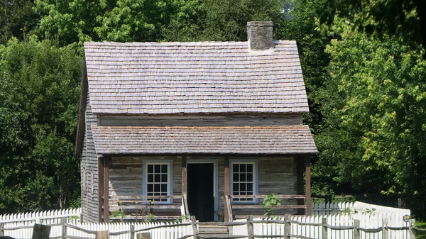 New World Old American 1800 Styled Timber Houses Sheds Fencing — Stock Photo, Image