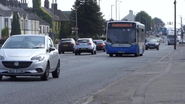 Busy Traffic Driving Cookstown Tyrone Northern Ireland — Stockvideo