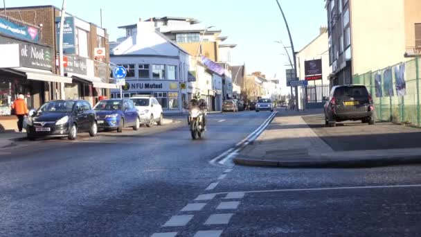 Busy Traffic Main Street Larne County Antrim Northern Ireland — Stockvideo