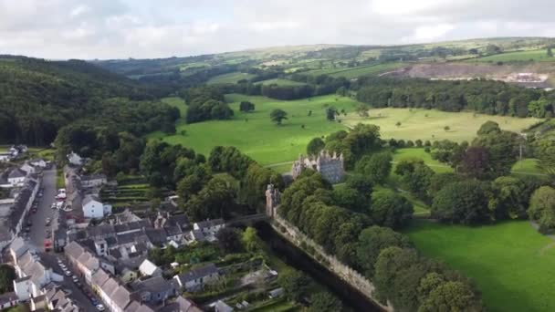 Kastil Glenarm Dan Desa County Antrim Irlandia — Stok Video