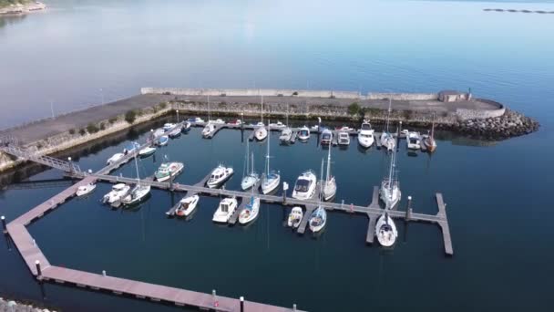 Glenarm Marina Village County Antrim Ireland — Stockvideo