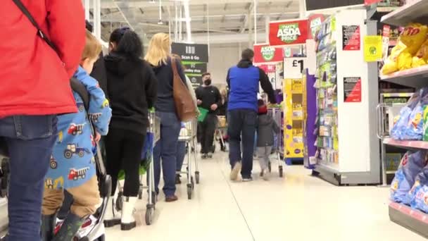 Video Dentro Asda Larne Superstore Antrim Irlanda Del Nord — Video Stock