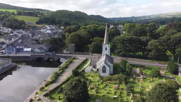 Patrick Church Glenarm Church Ireland Und Nordirland — Stockvideo