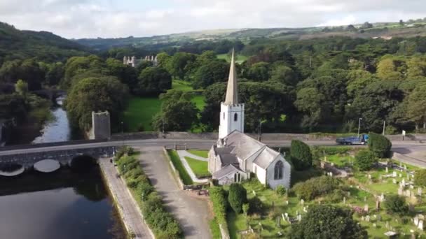 Iglesia San Patricio Glenarm Iglesia Irlanda Antrim Irlanda Del Norte — Vídeos de Stock