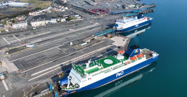 car Ferrys The European Causeway and Highlander detained in Larne Cairnryan Scotland to Larne N Ireland 26-03-22