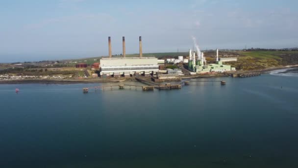 Nazwa Elektrownia Ballylumford Larne Irlandia Północna — Wideo stockowe
