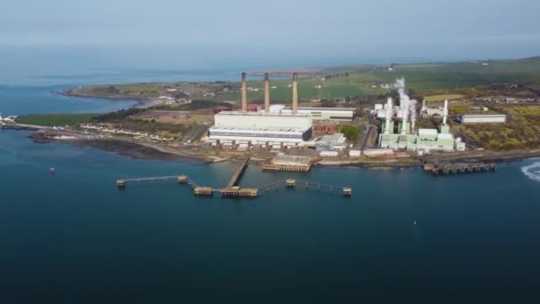 Ballylumford Power Station Larne Irlanda Del Norte — Vídeo de stock