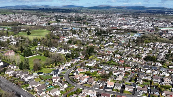 Фото Воздуха Ballymena Residential Housing Areas County Antrim Ireland — стоковое фото