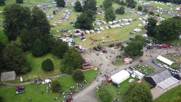 Visitors Shanes Castle May Day Steam Rally Antrim Estate Northern — Stock Video
