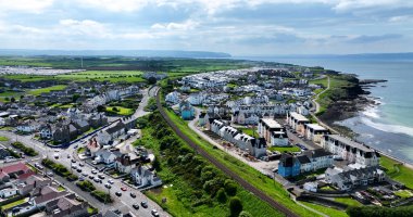 Portrush Plajı Atlantik Okyanusu Kuzey Kıyısı Ortak Antrim Kuzey İrlanda 