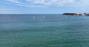 Portrush Plajı Atlantik Okyanusu Kuzey Kıyısı Ortak Antrim Kuzey İrlanda 