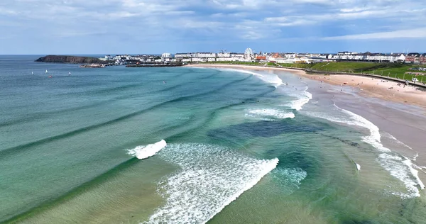 Portrush Plajı Atlantik Okyanusu Kuzey Kıyısı Ortak Antrim Kuzey İrlanda 