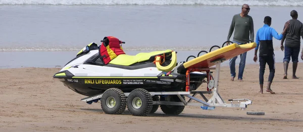 Rnli Lifeguard Jett Bike Portrush Beach North Coast Antriining Northern — 스톡 사진