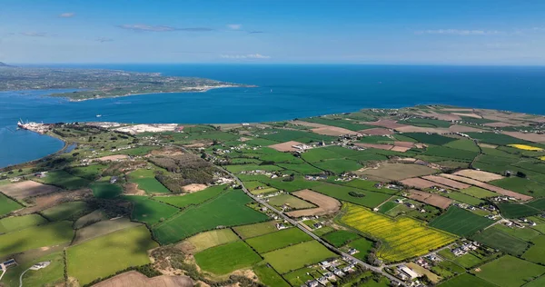Luftaufnahme Von Carlingford Village Und Lough Louth Irish Sea Irland — Stockfoto