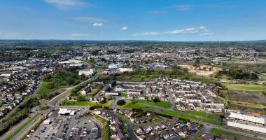 Aerial photo of Residential homes in Ballymena County Antrim Northern Ireland
