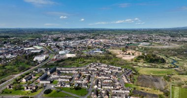 Aerial photo of Residential homes in Ballymena County Antrim Northern Ireland