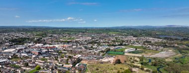 Aerial photo of Residential homes in Ballymena County Antrim Northern Ireland