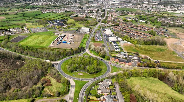 Aerial Photo Ballee Seven Towers Roundabout Ballymena County Antrim Northern — стокове фото