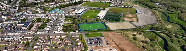 Aerial Photo Ballymena United Football Showgrounds County Antrim Northern Ireland — Stockfoto