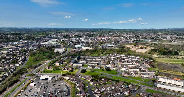 Aerial Photo Residential Doms Ballymena County Antrim Northern Ireland — стокове фото