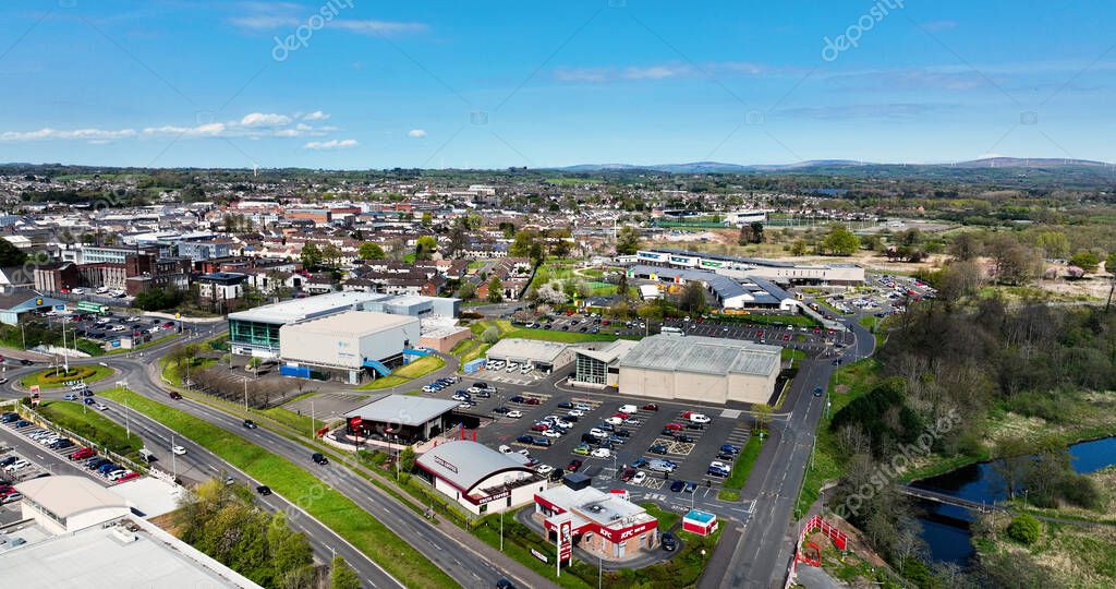 Aerial photo overlooking Seven Towers Leisure Centre IMC Cinema