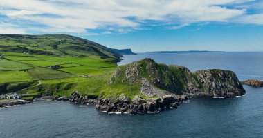 Kuzey İrlanda İrlanda Denizi 'nden Torr Head Co Antrim' in Hava Fotoğrafı 