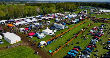 Crowds enjoying the fun at Shanes Castle May Day Steam Rally 1 May 2022