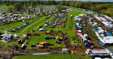 Crowds enjoying the fun at Shanes Castle May Day Steam Rally 1 May 2022