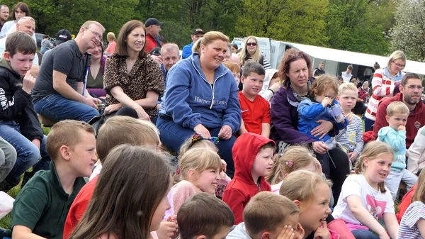 Children Enjoying Fun Fairground Amusements Shanes Castle May Day Steam — Foto Stock