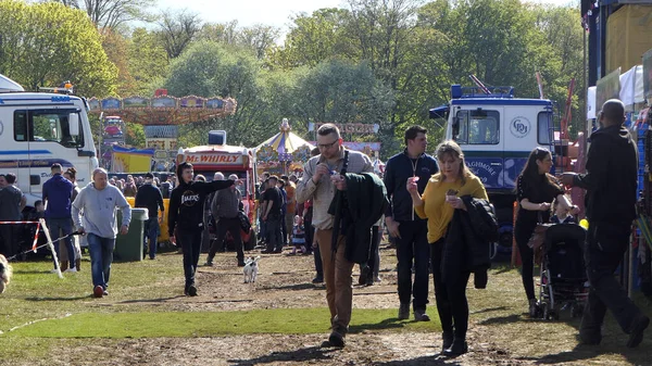 Crowds Enjoying Fun Shanes Castle May Day Steam Rally May — стоковое фото