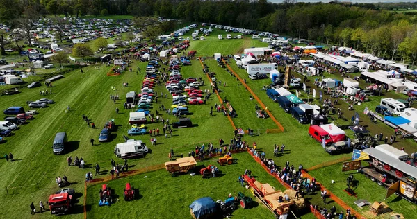 Толпа Наслаждающаяся Весельем Shanes Castle May Day Steam Rally May — стоковое фото