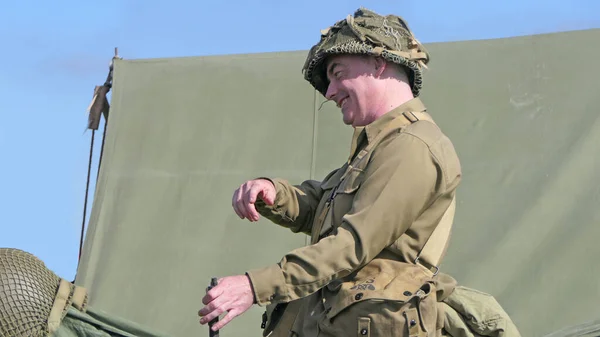 Old Army Display Shanes Castle May Day Steam Rally May —  Fotos de Stock