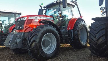 Massey Ferguson Tractor Trade stalls of the National Ploughing Championships Co Carlow Ireland on 19-09-19