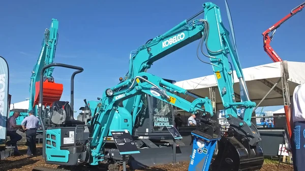 Kobelco Machinery Trade Stalls National Ploughing Championships Carlow Ireland — стокове фото