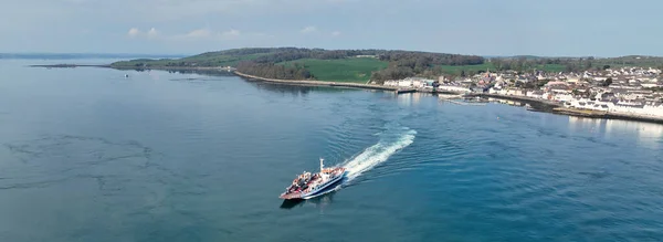 Aerial Photo Portaferry Strangford Ferry Strangford Lough Northern Ireland — Stock fotografie