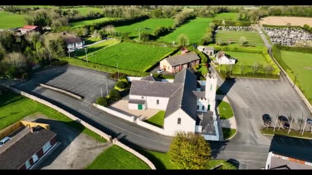 Aerial Video Grange Carlingford Louth Irish Sea Ireland — Video