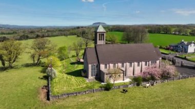 Aerial Video of St Patricks Chapel Crebilly Co Antrim Northern Ireland 