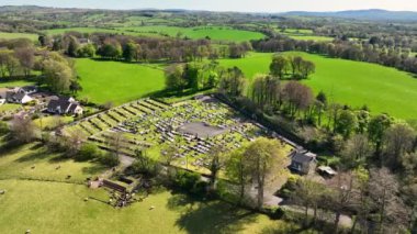 Aerial Video of St Patricks Chapel Crebilly Co Antrim Northern Ireland 