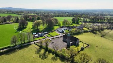 Aerial Video of St Patricks Chapel Crebilly Co Antrim Northern Ireland 