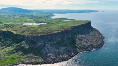 Aerial Video of Murlough Bay and Fair Head Co Antrim Northern Ireland