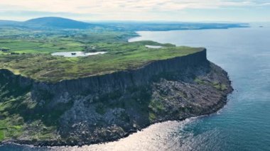 Aerial Video of Murlough Bay and Fair Head Co Antrim Northern Ireland
