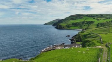 Aerial Video of Torr Head Co Antrim Northern Ireland