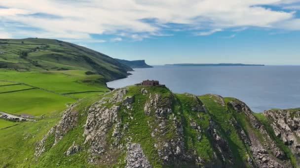Aerial Video Torr Head Antrim Northern Ireland — Stok video