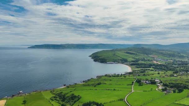 Aerial Video Torr Head Antrim Northern Ireland — Stock video