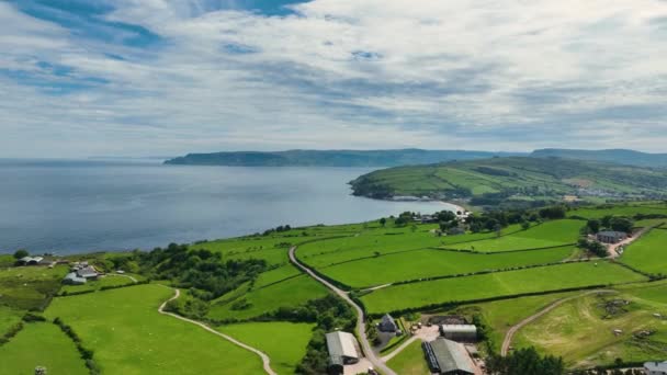 Aerial Video Torr Head Antrim Northern Ireland — 图库视频影像