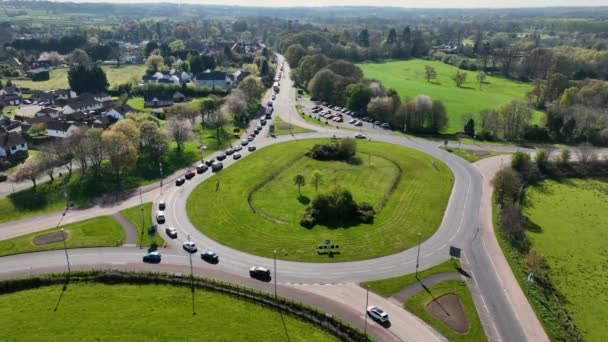 Aerial Video Templepatrick Roundabout Ballyclare County Antrim Northern Ireland — Stockvideo
