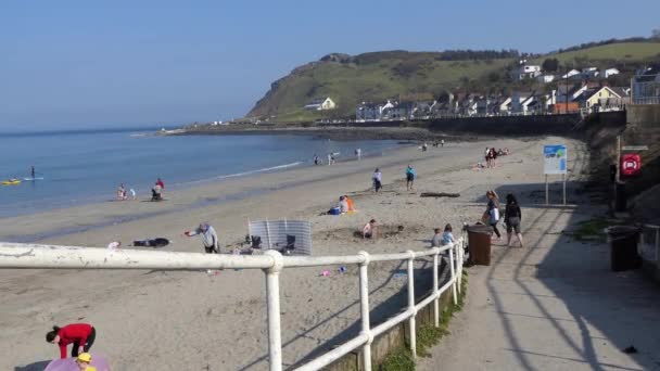 Ballygally Beach Village Antrim Northern Ireland — Video Stock