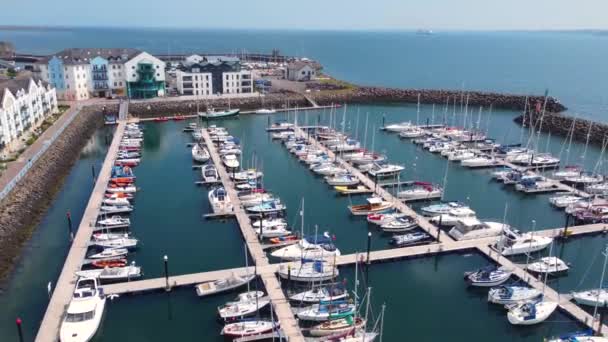 Carrickfergus Marina Antrim Βόρεια Ιρλανδία — Αρχείο Βίντεο